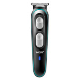 ماشین اصلاح موی صورت وی جی ار مدل V-055 با تیغه استیل ضد زنگ، باتری قابل شارژ، طراحی ارگونومیک، خط زن و صفر زن، اندازه اصلاح 0 تا 10 میلیمتر، وزن 220 گرم