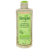 تونر پاک کننده صورت سیمپل مدل Soothing حجم 200 میلی لیتر