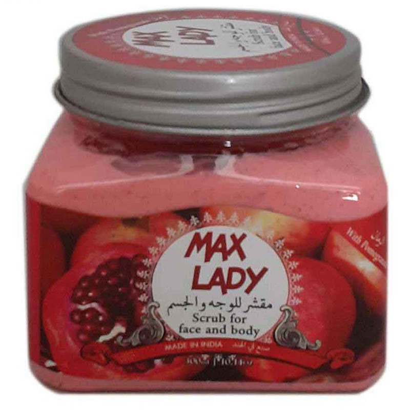 اسکراب لایه بردار پوست مکس لیدی مدل Pomegranate حجم 300 میلی لیتر
