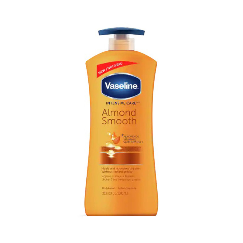 لوسیون بدن وازلین مدل Almond Smooth حجم 600 میلی لیتر