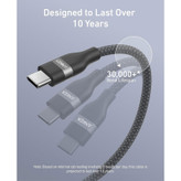 کابل تبدیل USB-C به USB-C انکر مدل A82E2 طول 1.8 متر با توان 240 وات