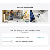 شارژر دیواری 140 وات چهار پورت انکر مدل B2697KZ1 به همراه کابل USB-C به طول 1.5 متر