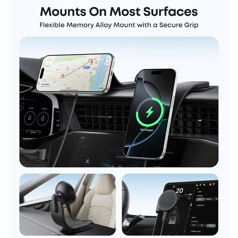 شارژر فندکی بیسیم 15 وات انکر مدل B2216 به همراه کابل تبدیل USB-C