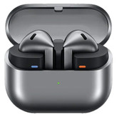 هدفون بلوتوثی سامسونگ مدل Galaxy Buds3 با نویز کنسلینگ فعال (ANC)، نویز کنسلینگ میکروفون (ENC)، درگاه شارژ USB Type-C، با قابلیت اتصال به چند دستگاه، دارای قابلیت صدای 360 درجه، Galaxy AI، میکروفون سه گانه، پشتیبانی از فرمان لمسی، ضد آب و گرد و غبار