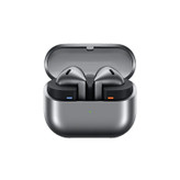 هدفون بلوتوثی سامسونگ مدل Galaxy Buds3 با نویز کنسلینگ فعال (ANC)، نویز کنسلینگ میکروفون (ENC)، درگاه شارژ USB Type-C، با قابلیت اتصال به چند دستگاه، دارای قابلیت صدای 360 درجه، Galaxy AI، میکروفون سه گانه، پشتیبانی از فرمان لمسی، ضد آب و گرد و غبار