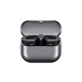 هدفون بلوتوثی سامسونگ مدل Galaxy Buds3 با نویز کنسلینگ فعال (ANC)، نویز کنسلینگ میکروفون (ENC)، درگاه شارژ USB Type-C، با قابلیت اتصال به چند دستگاه، دارای قابلیت صدای 360 درجه، Galaxy AI، میکروفون سه گانه، پشتیبانی از فرمان لمسی، ضد آب و گرد و غبار