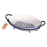ظرف سرو بیویکی طرح آترین کد 475541 چینی بیضی برای شکلاتخوری، سرو مرغ و استیک، سالادخوری و آجیلخوری با ابعاد 34×19×8 سانتیمتر و وزن 1090 گرم همراه جعبه