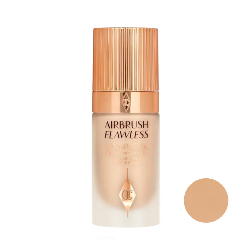 کرم پودر مایع SPF0 شارلوت تیلبری مدل Air Brush Cool شماره 5 مناسب برای انواع پوست حجم 30 میلی لیتر