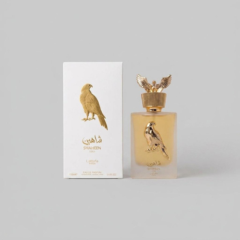ادوپرفیوم لطافه مدل SHAHEEN GOLD EDP حجم 100 میلی‌لیتر