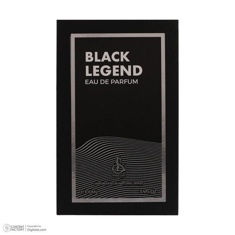 ادو پرفیوم مردانه اسپرینگ لیلیز مدل Black Legend با رایحه معتدل حجم 100 میلی لیتر